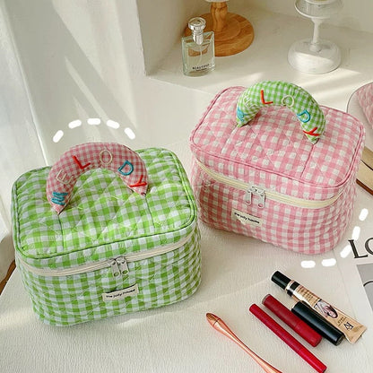 Chic Plaid Cosmetic Bag Y06