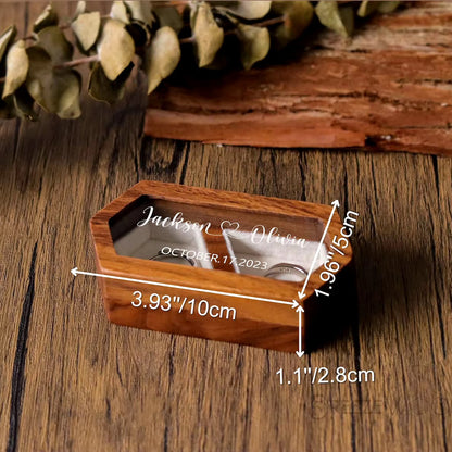 Personalized Wooden Ring Box
