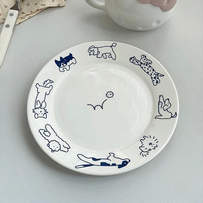 Plato de cerámica vintage coreano YP43