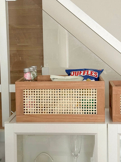 Caja de almacenamiento de madera retro