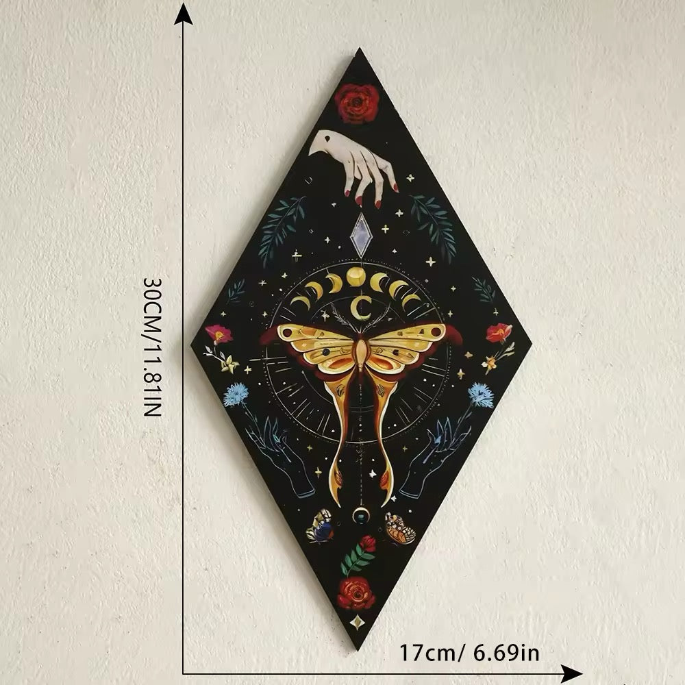 Decoración de pared de mariposas y brujas